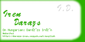 iren darazs business card